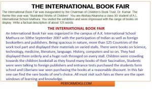 Process writing on BOOK FAIR