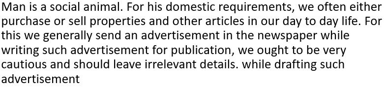 To let advertisement definition