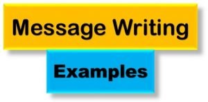 Message writing examples