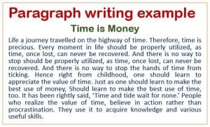 Paragraph writing in english