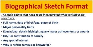 Biographical sketch example for students