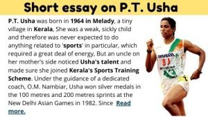 Short essay on PT usha