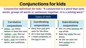 Conjunctions for kids