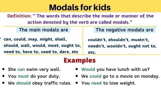 modals for kids
