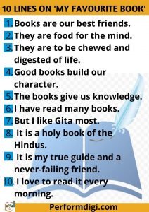 10 lines on My favourite book