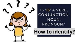 Is 'is' a verb, Conjunction, Noun, Pronoun? How to identify?