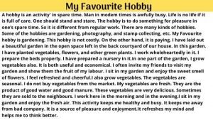 My favourite hobby