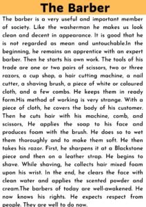 Short paragraph on Barber 200-250 words