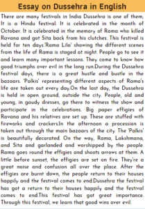 Essay on Dussehra in english