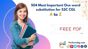 One Word Substitution in English PDF