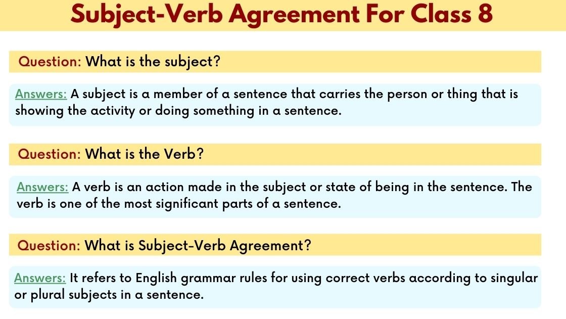 What is a Subject Verb agreement