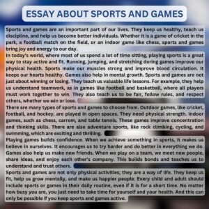 Essay About Sports and Games